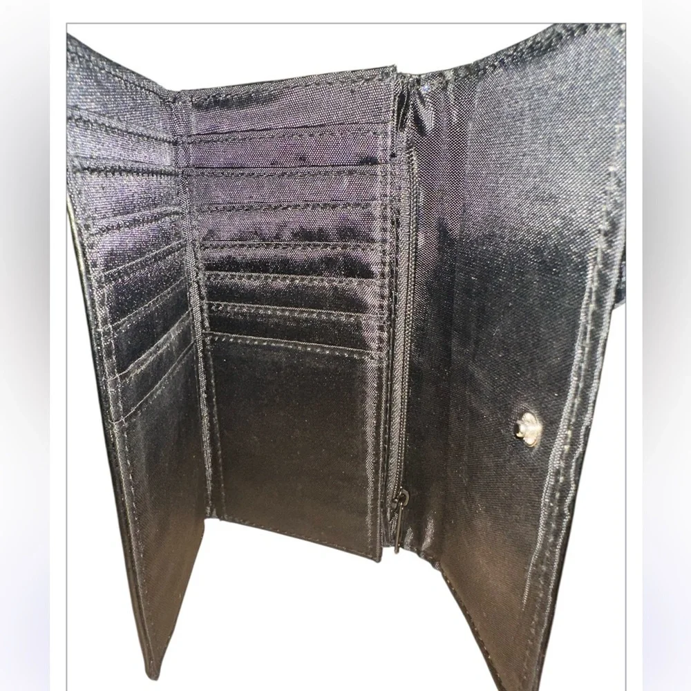 Black Studded Bow Wallet